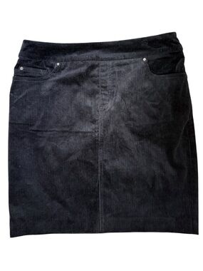 S.C. & Co. Medium Black Corduroy Pencil Skirt